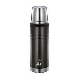 Cilio Monte Insulated Stainless Steel Travel Beverage Bottle, 16 oz, Black