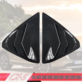 MUXEE Window Louver 2Pcs Side Vent Window Louvers for Mazda CX-5/CX5 2017-2025, ABS Print Sport Window Decorative Covers, Exterior Trim Accessories - Carbon Fiber