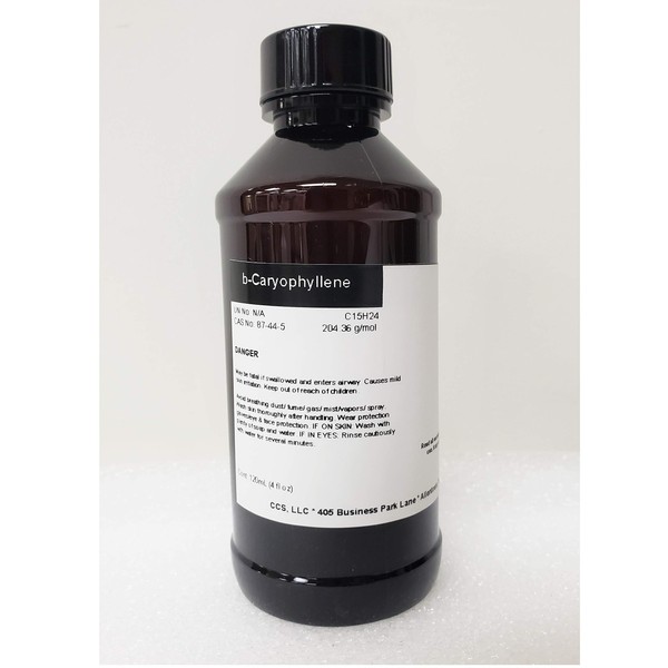 CCS CONSOLIDATED CHEMICAL & SOLVENTS Caryophyllene High Purity Aroma Compound 120ml