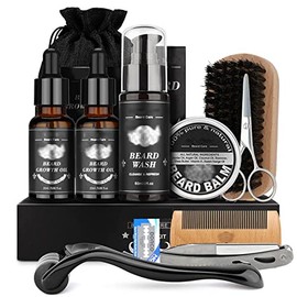 12 en 1 Barba kit cuidado, Kit barba Cuidado Para Hombre, set de crecimiento y recorte de barba, Regalo para hombres