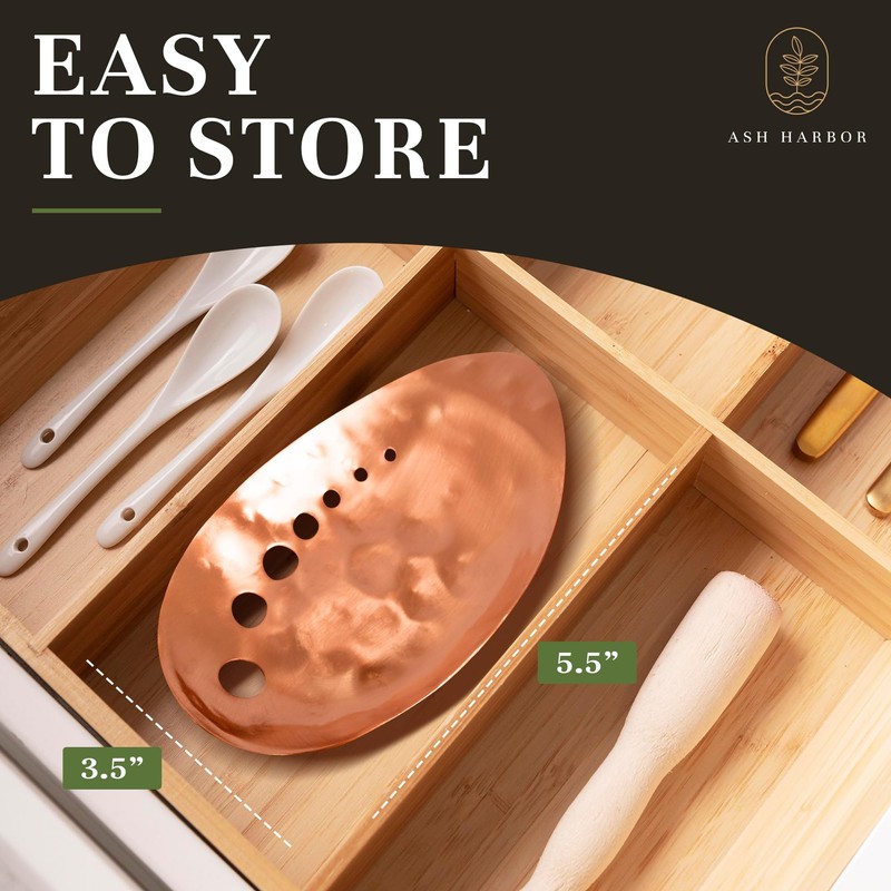 Handmade Copper Herb Stem Stripper Bowl – Herb Stripper Tool