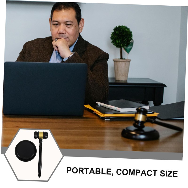 TEHAUX Wooden Auction Hammer Fine Workmanship Loud Sound Comfortable to