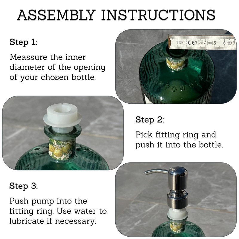 ALTGLAS Upcycling Kit for Soap Dispensers Pumps - Set of