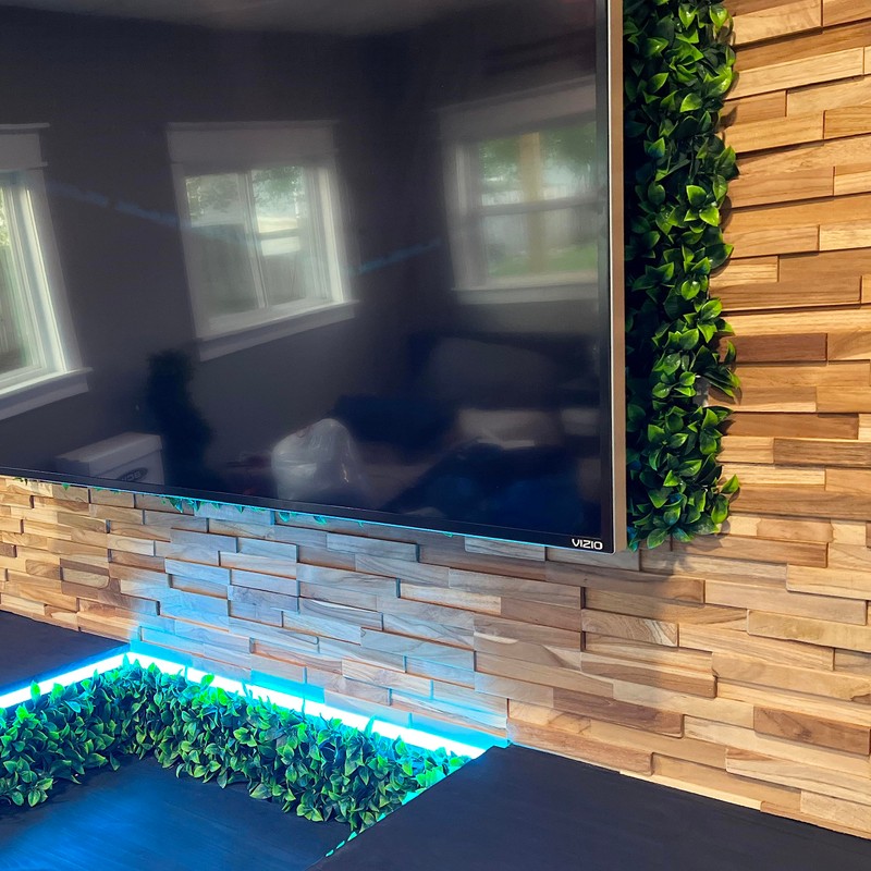 Stone Ten Teak 3D Wall Panels - Teak Wood Planks