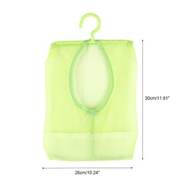 Tomotato Clothespin Bag with Hanger, Multi Purpose Hanging Mesh Bag Hanger Socks Underwear Storage for Bathroom Wardrobe Laundry Clothesline Outdoor, 11.8 x 10.2in(Green)