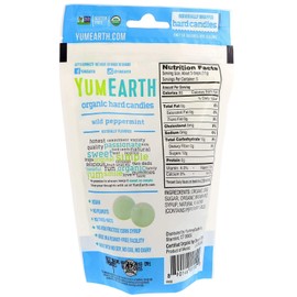 Yummy Earth YumEarth Organic Hard Candies Wild Peppermint -- 3.3 oz - 2 pc