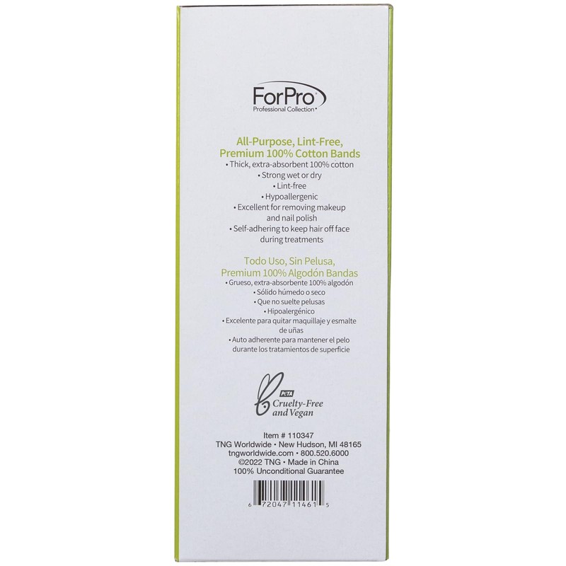 ForPro Professional Collection All-Purpose Lint-Free Premium Cotton Bands, 100% Cotton,