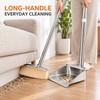willstar Stainless Steel Broom and Dustpan Set, Long Handle Upright