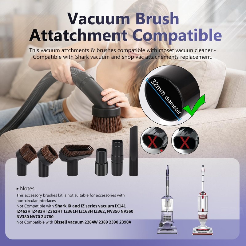 1 1/4 Inch(32mm) Vacuum Attachments for Shark Vacuum Brush Attachment,Replacment