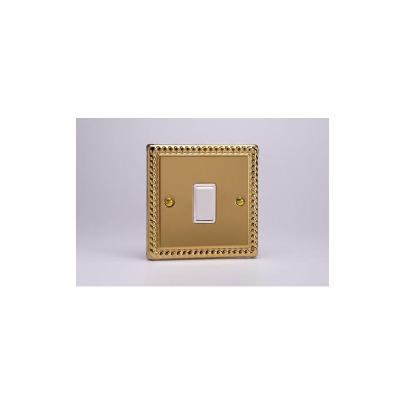 Varilight - 1G 1 or 2W 10A Switch Georgian Brass