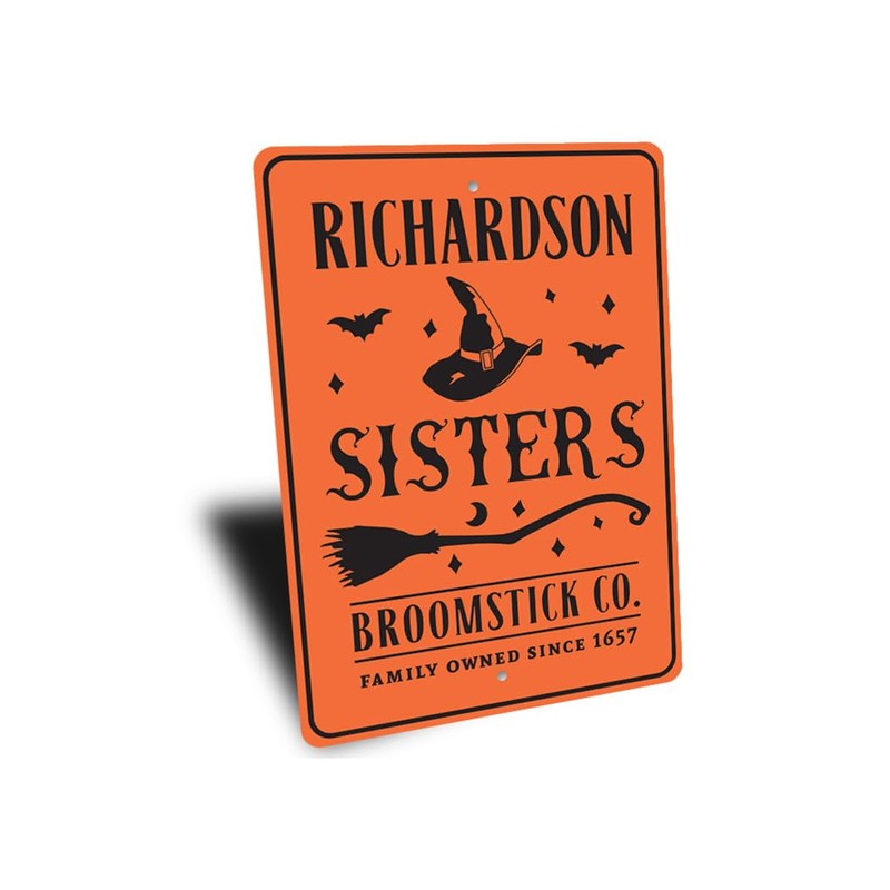 Richardson Sisters Est Date Aluminum Metal Decor Sign - 12"