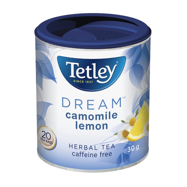 Tetley Tea Dream (Camomile Lemon) Herbal Tea, 20-Count Round Bags {Imported from Canada}