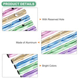 M METERXITY 150-Pack Wind Chime Tubes, 3 X 0.2 Inch Wind Chime Parts, Aluminum Metal Wind Bell Empty Tubes for Outside/Adults Arts and Crafts/DIY Wind Chime Making [5 Colors]