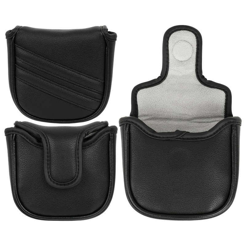 Golf Square Big Mallet Putter Head Cover Magnetic Closure Heel-shaft