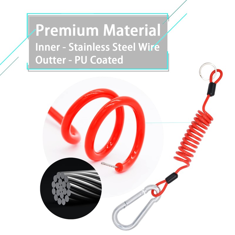 MOCOST 6 ft Trailer Breakaway Cable, Trailer Brake Cable, Stainless