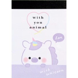Kamio With You Animal (With Unicorn) Mini Memo Pad~KAWAII!!