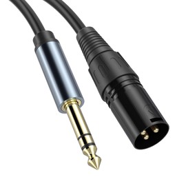 ZIWAI 6.35mm 1/4" to XLR Male Cable, XLR to 1/4 Cable, TRS to XLR Male, 1/4 to XLR Male to Male Cable (1, 25 Feet)