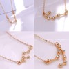 HOLY KT 12 Constellation Zodiac Pendant Necklace Astrology Gold Tone