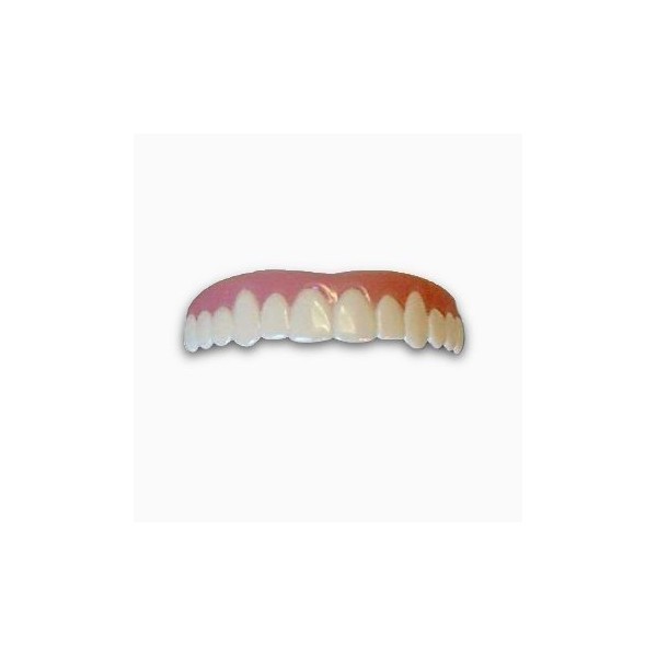 Imako Cosmetic Teeth 1 Pack. (Large, Natural) Uppers Only- Arrives Flat. Fit at Home Do it Yourself Smile Makeover!