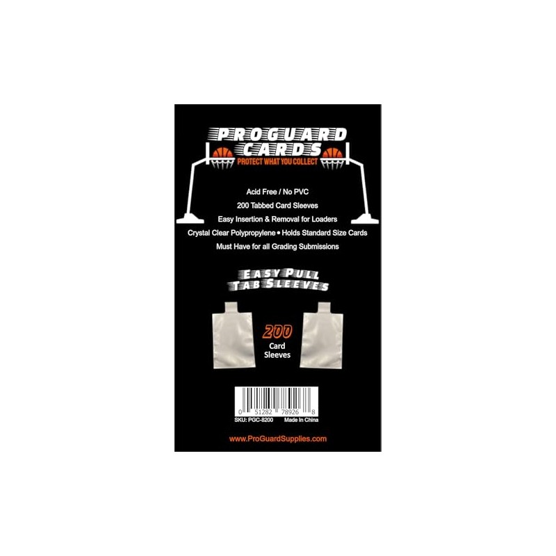 Tabbed Card Sleeves 2pks with Easy Pull Tab for Top