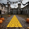 Halloween Long Runner Rug,2 * 9.8ft Christmas Hallway Runner Kitchen