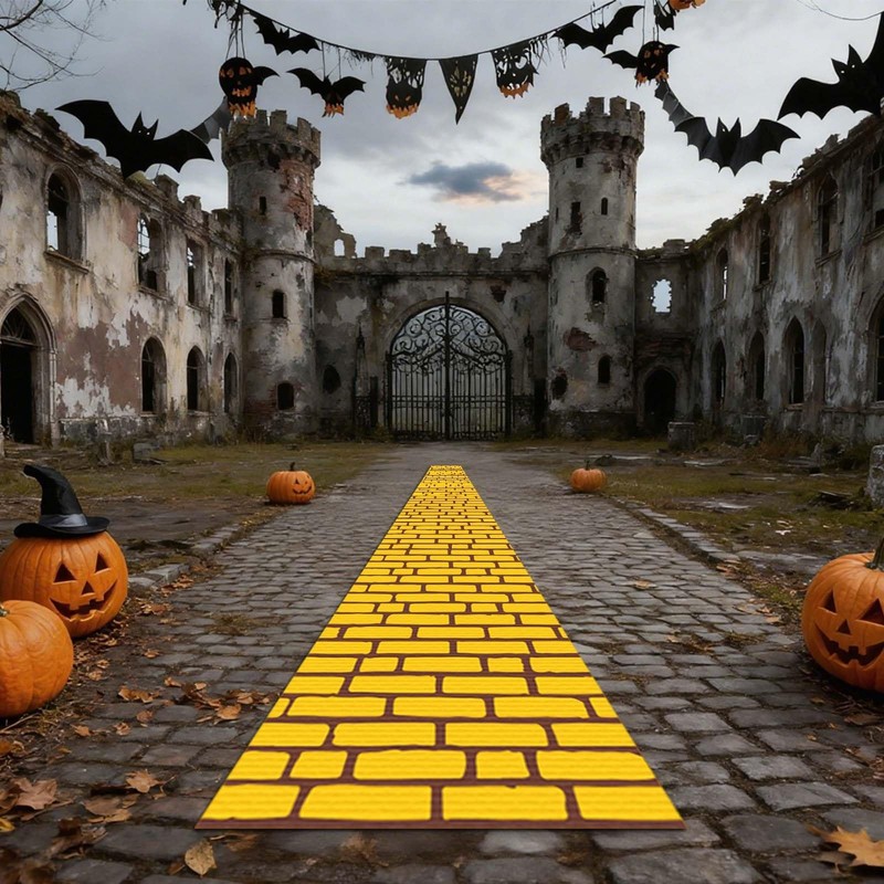 Halloween Long Runner Rug,2 * 9.8ft Christmas Hallway Runner Kitchen