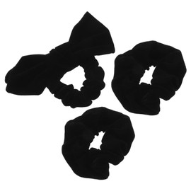 Outanaya 3pcs Velvet Bow Hair Ties for Girls Soft Elastic Ponytail Holders Adorable Hair Accessories for Women and Teens for Everyday Use