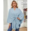 PULI Women's Elegant Poncho Knitted Ponchos Capes Open Front Versatile