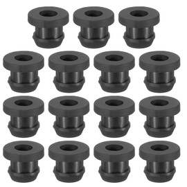 PATIKIL 8 mm / 5/16 Inch Drill Hole, 1/4 Inch ID Rubber Rings, Pack of 15 Top Hat Grommet for Wiring Eyelet Ring Seal Automotive Firewall Cable Hole Plugs Wire Protection, Black