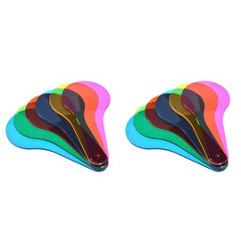 Glitter Gel 12pcs Color Educational Optical Aid Assorted Paddles Science Funny Learning Filter on for Supplies Paddles: Experiment Preschool Classroom of Hands- Plastic Strainer