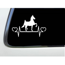 ThatLilCabin - American Saddlebred Horse 8" lifeline heartbeat AS275 car sticker