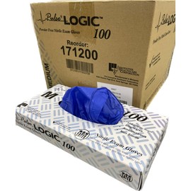 Blackwork Worldwide Pulse Logic - Powder Free - Nitrile Medical Exam Gloves (1000 Gloves per Case) Blue, Latex Free, 10 Boxes of 100 - Small