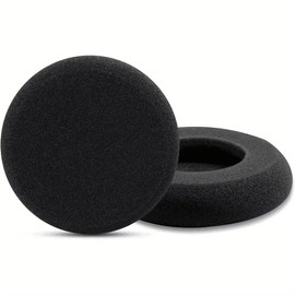 OKCSC Headphone Replacement Earpads 60mm Diameter 1 Pair for OKCSC Retro/for Koss PORTAPRO Series and More Headphones, Black, 4 Pair