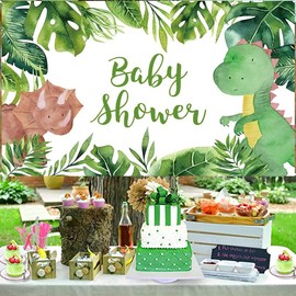 Dinosaur Baby Shower Backdrop Banner Dinosaur Theme Banner for Kids Boys Girls Baby Shower Party Decoration Supplies Large Dinosaur Birthday Party Photography Background