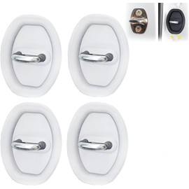 Car Door Latch Protective Cover, Vehicle Doors Locks Guard Stopper Set, Door Lock Protective Cover for Car (White)
