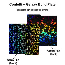 TMYPN 264 x 276mm Build Plate for Anycubic Kobra S1 & Kobra S1 Combo 3D Printers, Confetti + Galaxy Good Adhesion Spring Steel Plate for Anycubic 3D Printer
