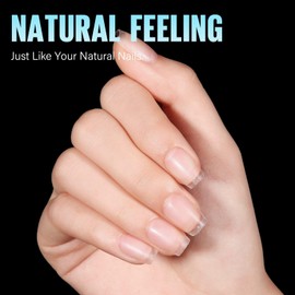 TOMICCA Coffin Nail Tips, Acrylic Soft Gel Nail Tips, Extra Short Nail Extension Tips, 150Pcs 15 Size Double Sided Matte Nail Tips for Nail Salon