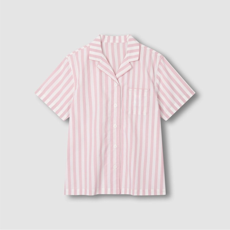 JAJU [JAJU] Women's 60s Cotton 3/4 Sleeve Pajama Set_Light Pink