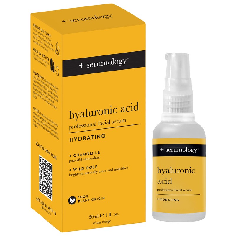 SERUMOLOGY HYALURONIC ACID Professional Facial Serum 30ml, 100% Plant Based