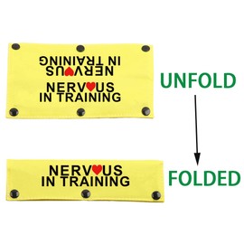 JXGZSO in Training Nervous Anxious Dog Leash Sleeve Service Dog Leash Wrap (Nervous I Train DLS CA)