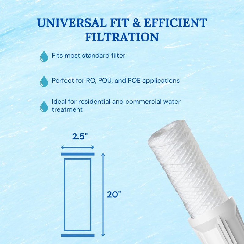 8 pack BALEEN MAX FE 2.5" X 20" STRINGWOUND, 25