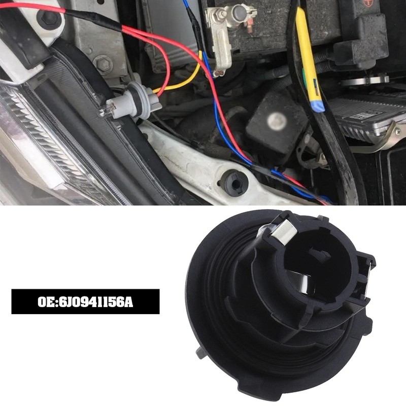 eMagTech Car Front Lamp Socket 6J0941156A Compatible with Exeo Ibiza