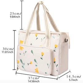 Peirich Embroidery Kits Storage Bag, Portable Craft Carry Bag, Embroidery Accessories Storage Bag and CEmbroidery Project Carry Bag (Bag Only) for Beginners, Adults