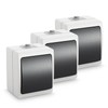 greate 3x Surface-Mounted Toggle Switch Surface-Mounted Switch IP54 250 V