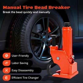 KARTONMOTOR Manual Tire Bead Breaker Tool, Heavy-Duty Rim-Safe Bead Breaker with Rubber Pad for 38–42 Inch Tires, Portable Tire Repair Tool for ATVs, UTVs, Tractors, Trucks & Off-Road Vehicles