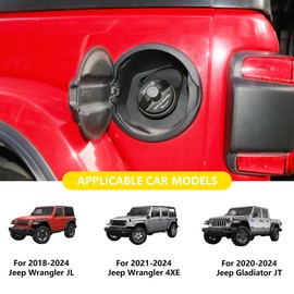 RERPRO Fuel Gas Cap Tether Compatible with 2018-2024 2025 Jeep Wrangler JL 2/4 Door 4XE Gladiator JT Accessories Fuel Tank Cap Rope Fuel Filler Gas Lanyard Replacement