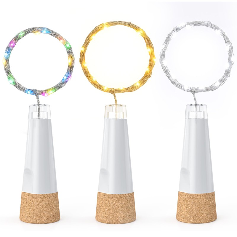Dumcuw Bottle Lights, 20 LED Fairy Lights Battery Operated USB