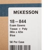 McKesson Exam Gown, Disposable - Open Back, Waist Tie, Short