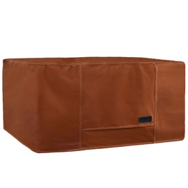 NettyPro Fire Pit Table Cover Rectangle Waterproof Deck Box Cover Patio Firepit Cover Rectangular for Outdoor Gas Fire Table, 56L x 28W x 24H inch, Brown