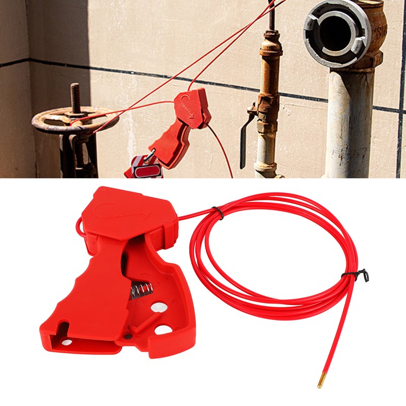Adjustable Cable Lockout Industrial Valve Shutdown Tagout Stainless Steel Safety